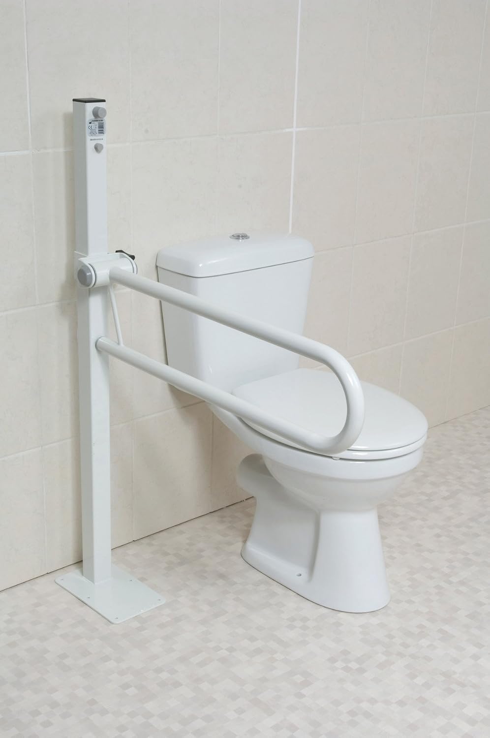 NRS Healthcare Standard Floor Fixed Folding Support Rail - 76 cm Length, 760 mm (30-inch) - Image 3