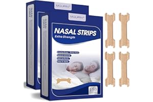 MQUPIN 300 Counts Nasal Strips Upgraded, Nasal Strips for Snoring, Safe, Long Effect, Reduction Snoring(66mm*19mm)