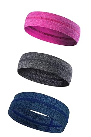 Amazon 3枚入り ヨガヘッドバンド頭汗止めゴルフのヘッドバンド
