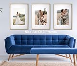 YiPinYin A1 A2 Wooden Boxed Picture Frames Set of 3 with Acid Free Mounts view 7