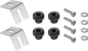 POWERTEC 71334 Multi Track Brackets and Clamping Knob Hardware Kit with Hex Bolt Fasteners 1/4"-20 x1" | 2 Pack