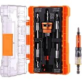 Countersink Drill Bit Set with Bit Holder 6PCS | Adjustable countersink bits for pilot holes and recessed screw holes in cabinets, furniture, wood projects, and DIY repairs