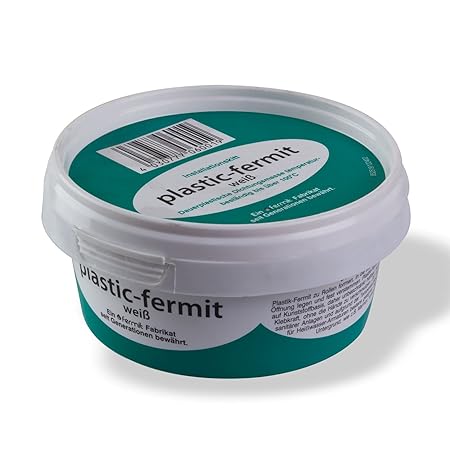 Plastic-Fermit weiß, Dauerplastische Dichtungsmasse, temperaturbeständig bis über 100°C (500g Dose)