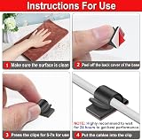 Tomario 20PCS USB HDMI Cable Wire Management Holder Clips for Desk Wall Fairy view 4
