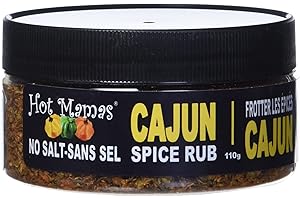 Hot Mamas All Natural Cajun Spice Rub - Kosher Certified, Salt Free, Gluten Free, Keto Friendly and No MSG, 110.0 g (Pack of 