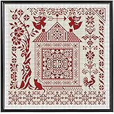 FREEBLOSS 11CT Cross Stitch Kits 18x18in Country House Theme | Stamped Cross Stitch Kit Cross Stitch Wall Painting Kit Embroidery Needlepoint Set for Beginners Adults No Frame