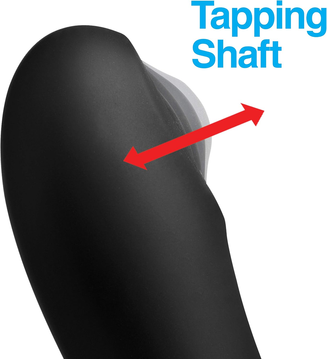 XR Brands 12X P-Pulse Tapping Prostate Stimulator - Black - Image 3