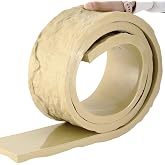 3" W x 78.7"L Concrete Edge Form Mold for Countertop DIY Column Wall Edging | PU Texture Stamp Molds, Stone Rock Slate Floor Stamp Form Liner, Concrete Texturing Skin
