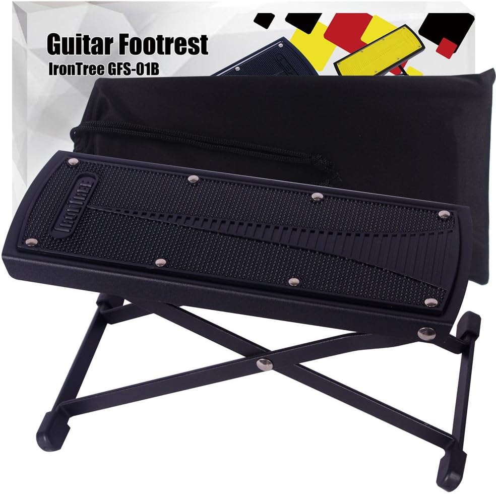 IronTree Guitar Foot Stool Footrest with Carrying Bag