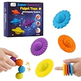 Kiditos Magnetic Balls Fidget Toy，4 Pack with 8 Textured Pieces | Sensory Fidget Toy for Adults with Silicone Fidget Balls, Designed for Stress Relief, Focus and Office Desk