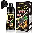Fedulili Black Hair Dye Shampoo 3 in 1, 15 Minutes Gray Reducing 4 Weeks Lasting Colors Hair, Shampoo Hair Dye for Women, Hair Coloring Shampoo At Home, 16.9 FL OZ