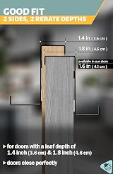 Menz Over Door Hanger Set of 10 Black Holds 8KG Non-Slip 3.6/4.6 cm view 3