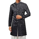 Runcati Mens Kurta Sherwani Coats Kaftan Indian Ethnic Royal Suits Mandarin Collar Wedding Festive Party Blazer