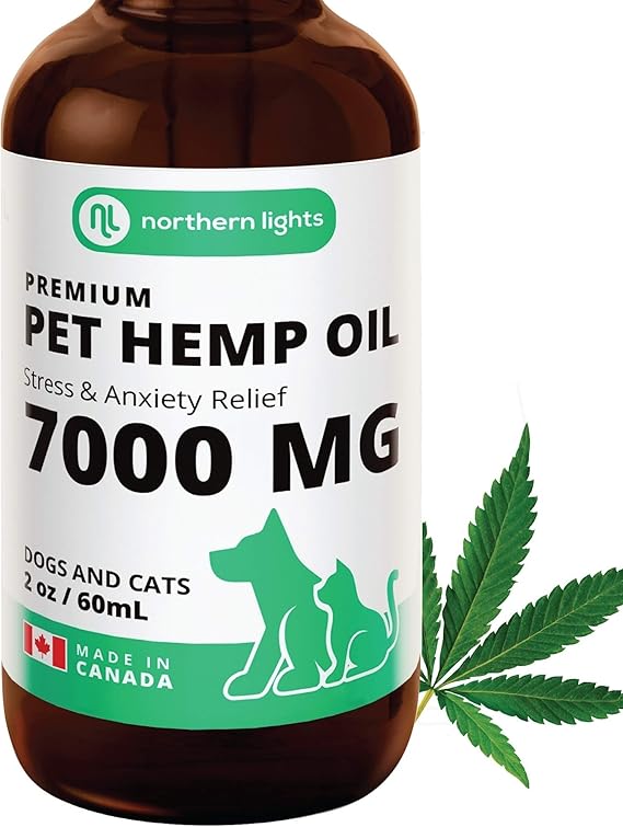 Organic Pet Hemp Oil for Dogs & Cats (7000MG / 60mL) Made in Canada
