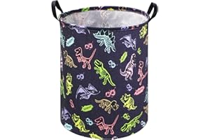 NTAOHAMPER Dinosaur Laundry Basket,Baby Boys Clothes Hamper with Handles,Waterproof Kids Toys Storage Bin,Collapsible Nursery Room Decor, Gift Basket(Dinosaur Bones)