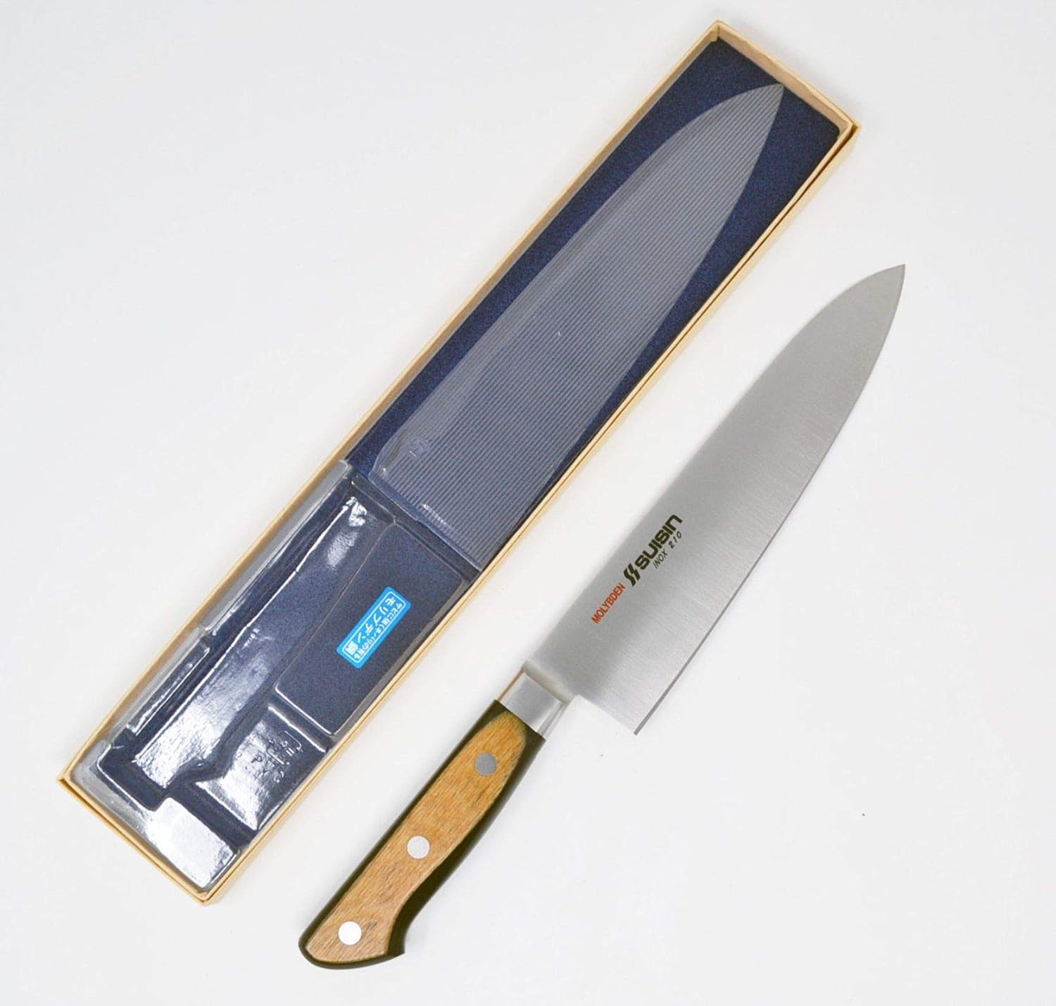 【Suisin】 INOX steel Japanese WesternDeba Knife 240mm