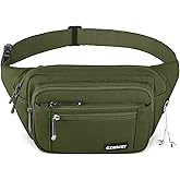 CXWMZY Fanny Packs For Women & Men Waist Pack Hip Bum Bag with Multi-Pockets Large Capacity Waterproof Casual Bum Bag for Disney Traveling Casual Cycling Running Hiking (Army Green)
