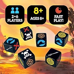 Messy Table Games Booty Dice | Quick Pirate Dice