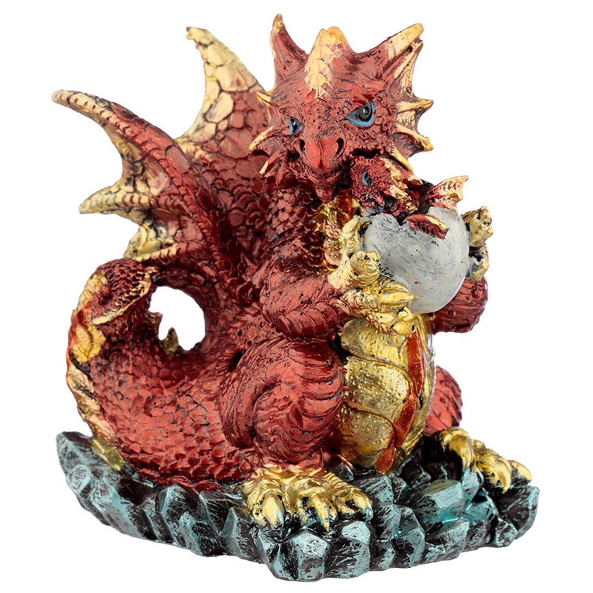 Puckator Elements Dragon Mother with Hatching Baby - Home Decoration - Hatching Baby - Ornaments - Resin - Home Accessories - - Living Room Accessories - Fantasy Gifts For Men