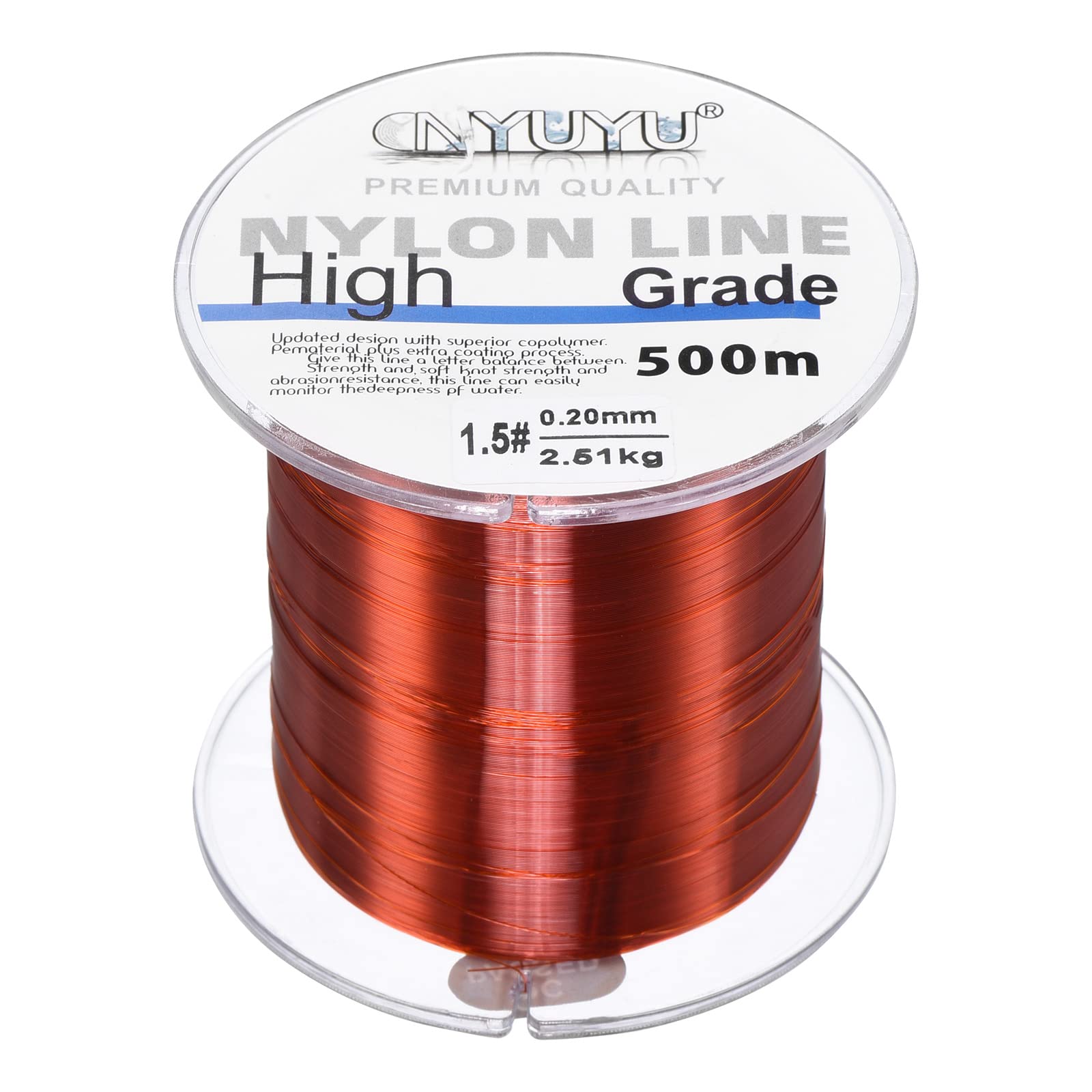 PATIKIL 547Yard/1640FT Nylon Fishing Line, 6Lb Monofilament String Wire Fluorocarbon Coated for DIY Craft Hanging Decoration, Wine Red