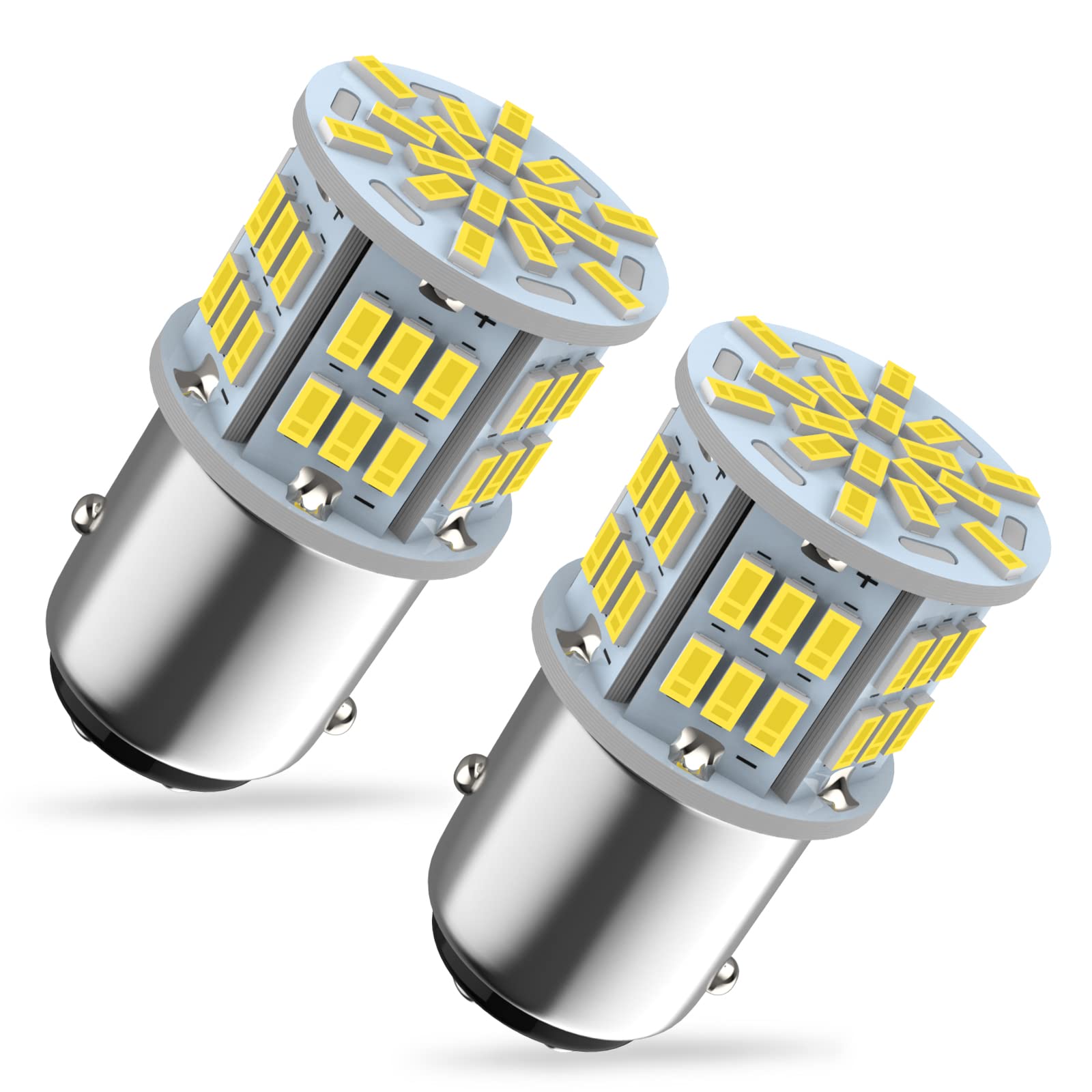 Photo 1 of Melphan-Auto 1157 Led Brake Light Bulb, 12V-24V 1157 7528 2357 2057 BAY15D LED Replacement Light Bulb for Brake Tail Light for Car RV Trailer Boat, 54SMD 3014 Chipset White light, 2PCS