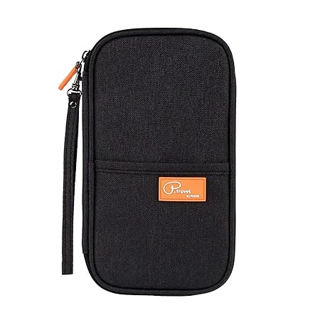 Storite Travel Passport Holder Case Wallet can fits Credit Debit Card Tickets Money Boarding Pass and Pen Black