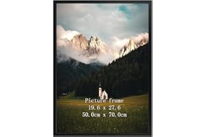 Giftgarden 19.7x27.6 Puzzle Frame Black, 50x70cm Picture Frame for 1000 Pieces Puzzles Wall Display, Single