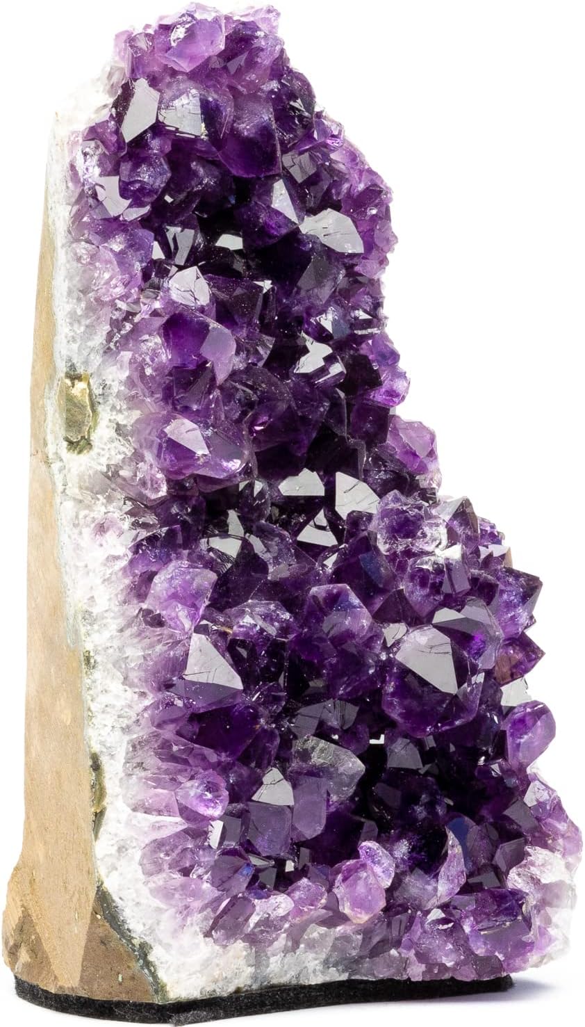 Indoor Fountains & Accessories - DesertUSA Uruguayan Amethyst Cut Base from Basalt Plus, Bonus Mineral Included (4 to 5 lbs, Deep Purple Amethyst with Felt Bottom)