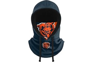 FOCO NFL Team Logo Team Color Drawstring Winter Cap Hooded Gaiter Balaclava Face Cover