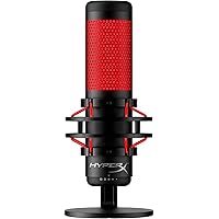 HyperX QuadCast - USB Condenser Gaming Microphone, for PC, PS4, PS5 and Mac, Anti-Vibration Shock Mount, Four Polar Patterns,