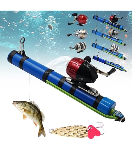 Fishing Catapult Rod, Portable Compact Telescopic Slingshot Fishing Reel, Professional Pole Shooting Hunting Lure Fishings Tools, Saltwater and Freshwater Great Gear for Outdoor Anglers Travel(Red) : Sports & Outdoors