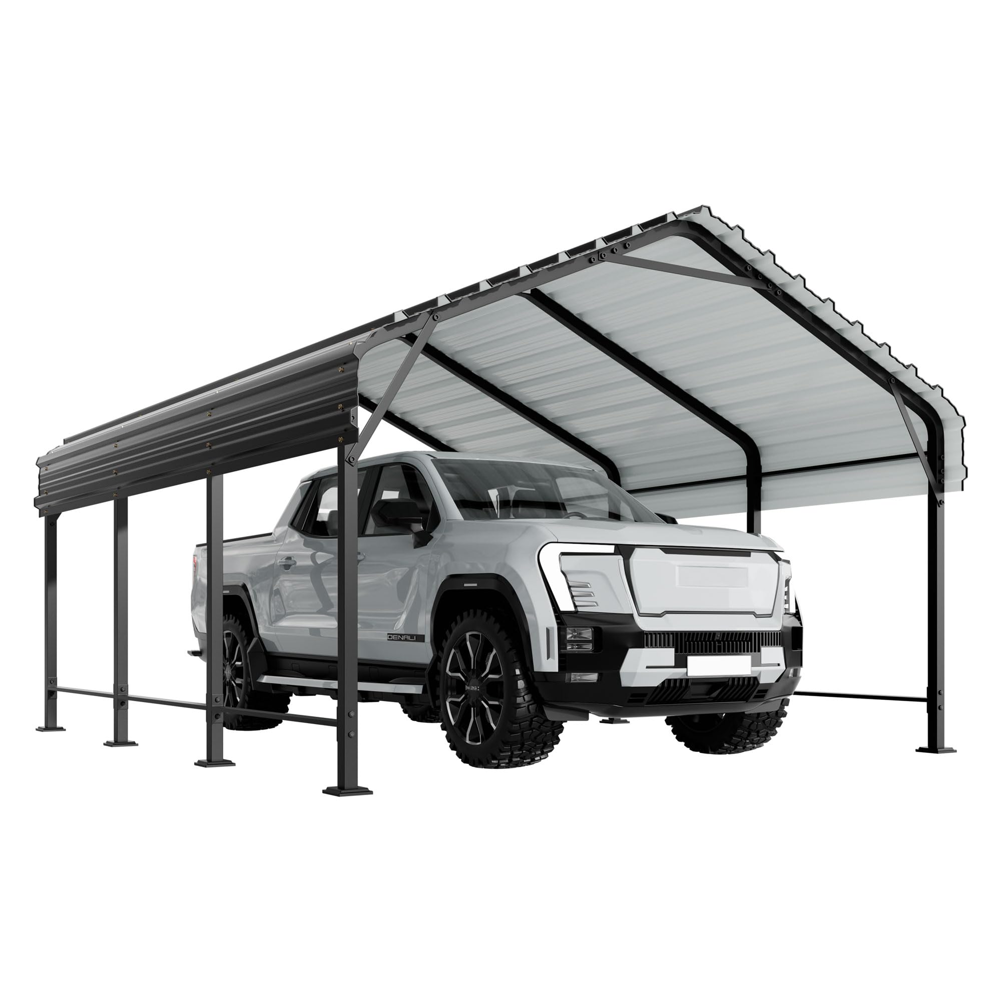 Photo 1 of *FINAL SALE!! NO REFUND// PARTIAL SET** Shintenchi 12x15 FT Carport,Metal Carport with Enhanced Base, Oversized Garage Outdoor Galvanized Shelter,Heavy Duty Carports Canopy for Cars,Boats and Tractors