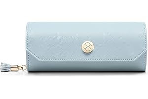 Vlando Travel Jewelry Roll Bag,Small Jewelry Storage Organizer,Travel Accessory Jewelry Box Organizer Display Storage Case fo