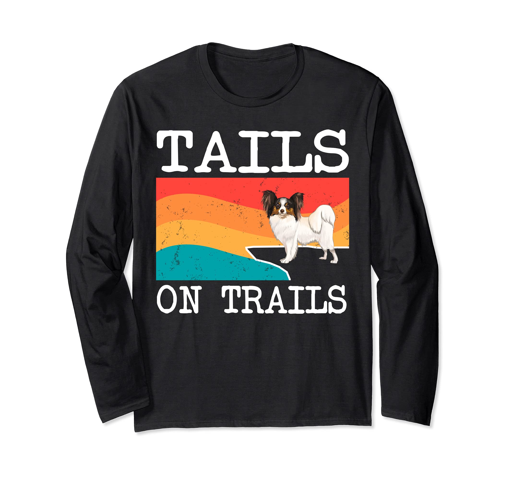 Tails On Trails Soft Coated Wheaten Terrier Dog Funny Hiking Long Sleeve T-Shirt