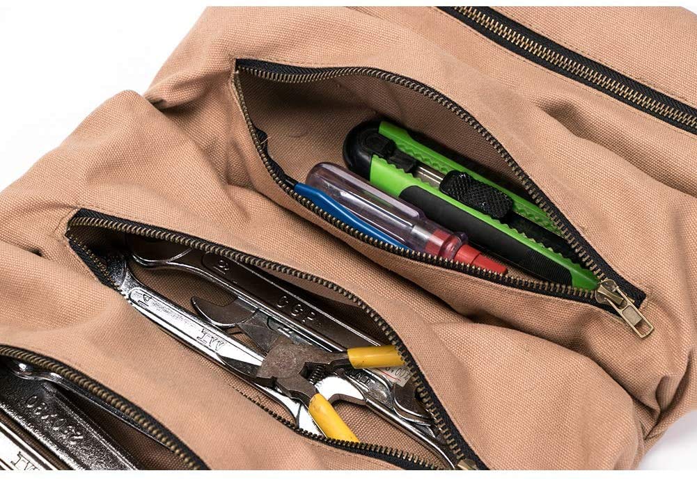 Vllold Werkzeug-Organizer-Tasche, Wasserdicht, 12x19x5 Cm – Mit Vielen Fächern, Für Outdoor, Angeln, Camping, Werkzeug