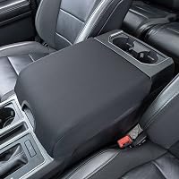 SecosAutoparts Black Center Console Lid Microfiber Leather