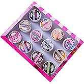 Canvas Beauty Body Glaze A Piece Of Cake Sample Pack, Set of 12 Unique Scents (0.5 oz Each) - Moisturizing Body Butter for Women With Beeswax, Jojoba Oil, and Rice Bran for Soft and Glowy Skin