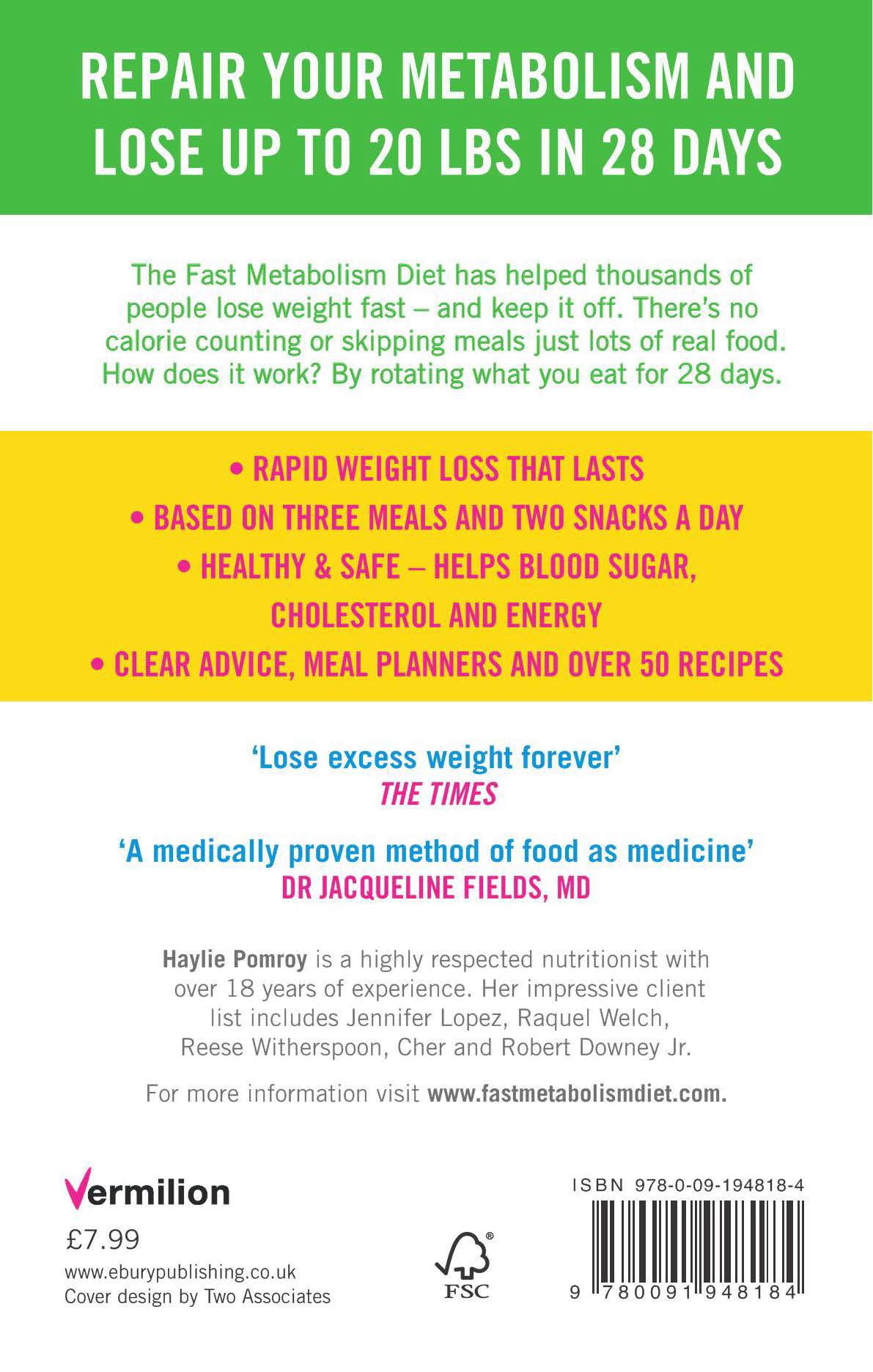 [- The Fast Metabolism Diet: Lose Up to 20 Pounds in 28 Days: Eat More Food & Lose More Weight 