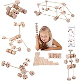Wooden Building Blocks STEM Educational Preschool Construction Toy for Kids | Wooden Building Blocks,STEM Preschool Learning Toys for Kids,Educational Construction Tinker Gift for Boys and Girls
