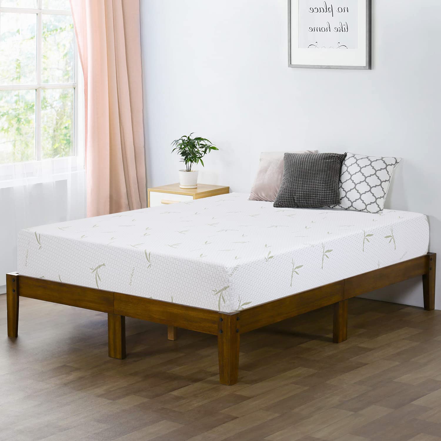 BestMassage | 10 Inch Queen Mattress | Gel Memory Foam | Medium Firm Feel | White | Bed in a Box, CertiPUR-US Certified | Pressure Relief, Cooling Ventilated Foam | Breathable Knit Cover Image