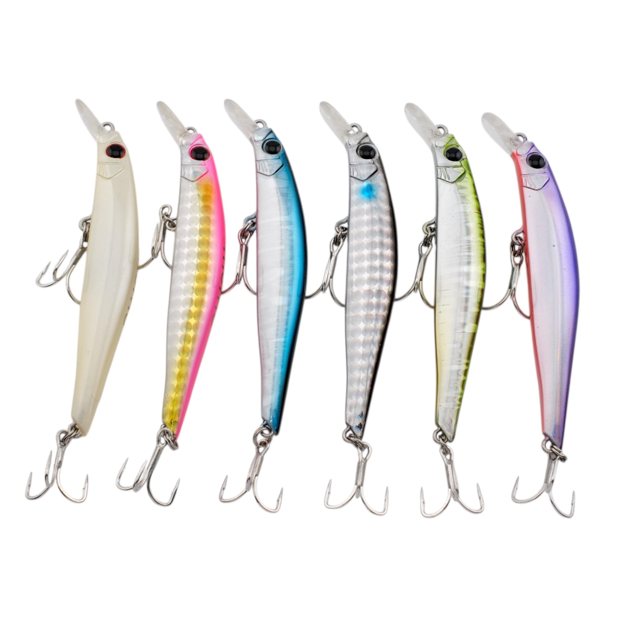 momolures - ULTIMA ARTIST 80mm Sinking Minnow for Bass, Seabass, Pike, Zander, Trout, Salmon lure fishing (80mm - 6pcs Assort)