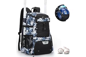 KAVIGOR Baseball Bag for Youth and Adult, Softball Backpack 40L Large Capacity, Bat Backpack with Shoes Compartment and Hidden Helmet Holder
