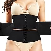 Quilax Waist Trainer for Women,Segmented Corset Waist Trainer, Breasted Design Waists Cincher Corset Shapewear for Exercise,Postpartum Bodyshaping,Tummy Control (Black)