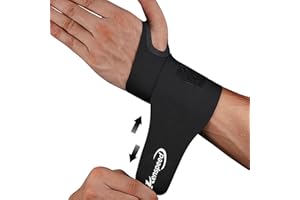 Kenspeed Wrist Brace Compression Strap Wrist Support Pain Relief, Carpal Tunnel Wrist Brace, for High-impack Sport, Adjustable, Breathable, Fits Both Hands, for Men and Women (1, Black)