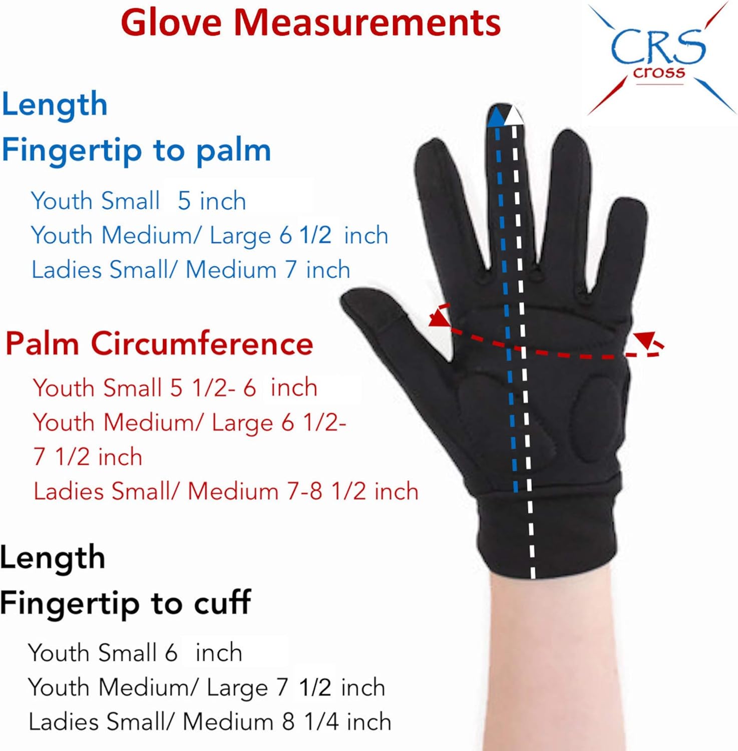 CRS Cross Figure Skating Gloves - Warm Padded Protection for Practice, Competition, or Testing/Examination : Sports & Outdoors