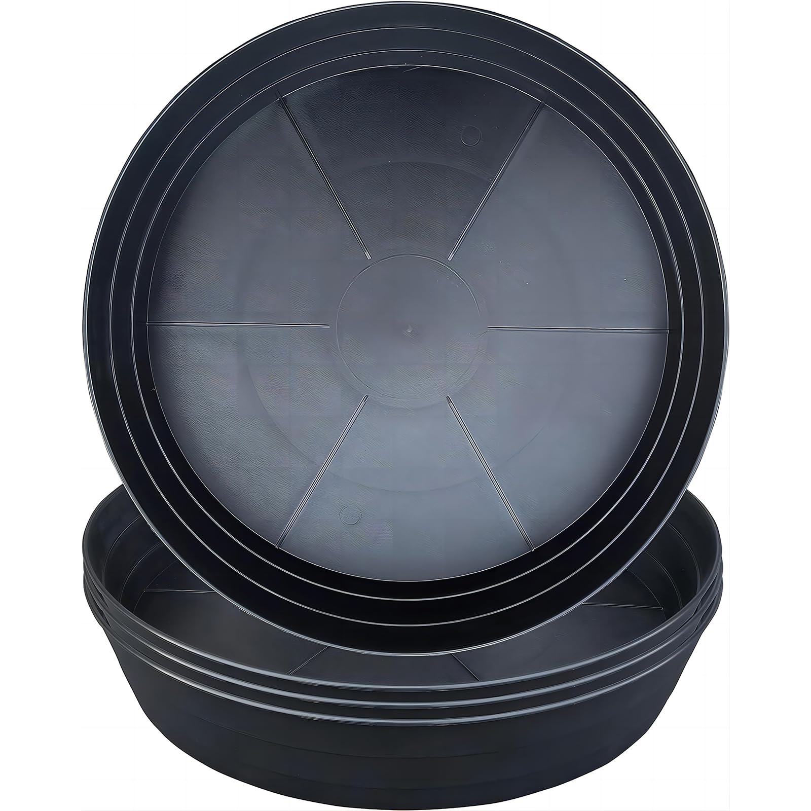 Bailinks 6 Pack Plant Saucer, Plant Trays For Pots, Plastic Plant Pot Tray Round, for Surface Protection for Household Plants Indoor outdoor garden