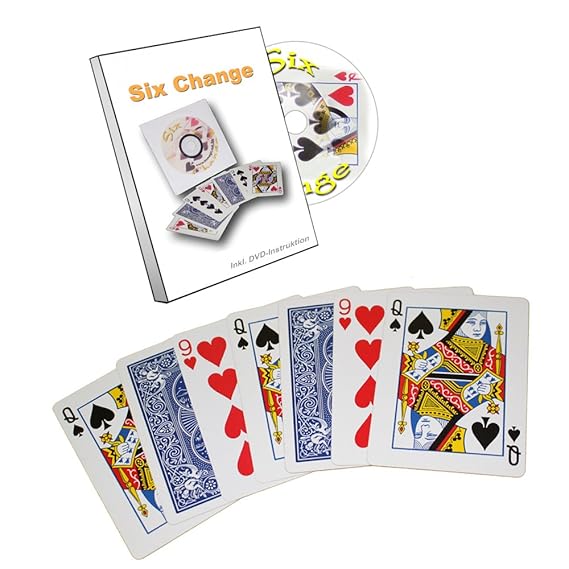 6 Change Zauberkasten für Erwachsene, So verwandelst Du 6 Pokerkarten Sichtbar und Visuell Direkt unter Den Augen Deiner Zusc