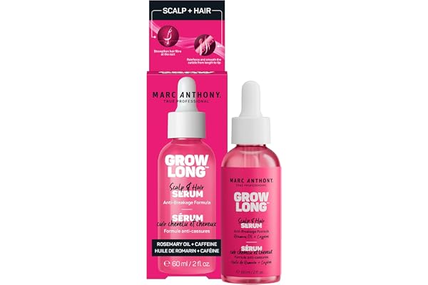 Marc Anthony Scalp & Hair Serum, Grow Long - Strengthen Hair Fibre At Root - Smooth Frizz, Boost Shine, Reduce Breakage - For