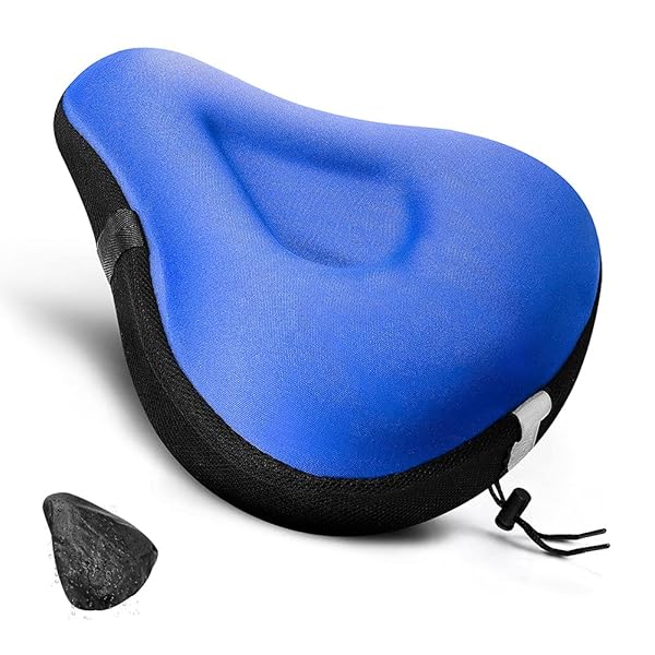 ANZOME Bike Seat Cushion, Extra Soft Wide Gel Bike Seats Cover for Men