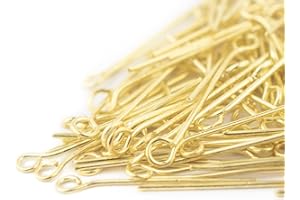 The Bead Chest Gold 21 Gauge 1 Inch Eye Pins (Approx 100 Pieces)